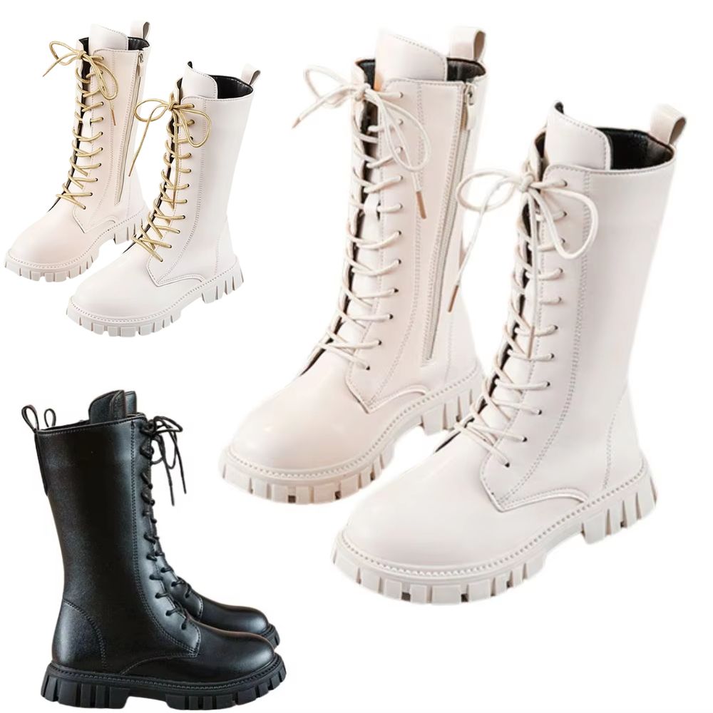 Girls Cosplay Long Boots Leather Boot Shoe Roleplay Boots for Girls Halloween Carnival Roleplay Cosplay Party Props White Boots