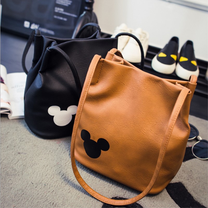 Famous Brand Handbag Women PU Leather Organizer Small Cute Bucket Bag Messenger Feminina Designer Luxury Bags Bolsas De Mujer