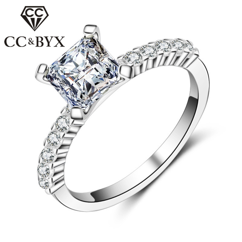 CC Rings For Women Simple Design Romantic Bridal Wedding Jewelry Engagement Ring Parure Bijoux Femme Mariage CC771