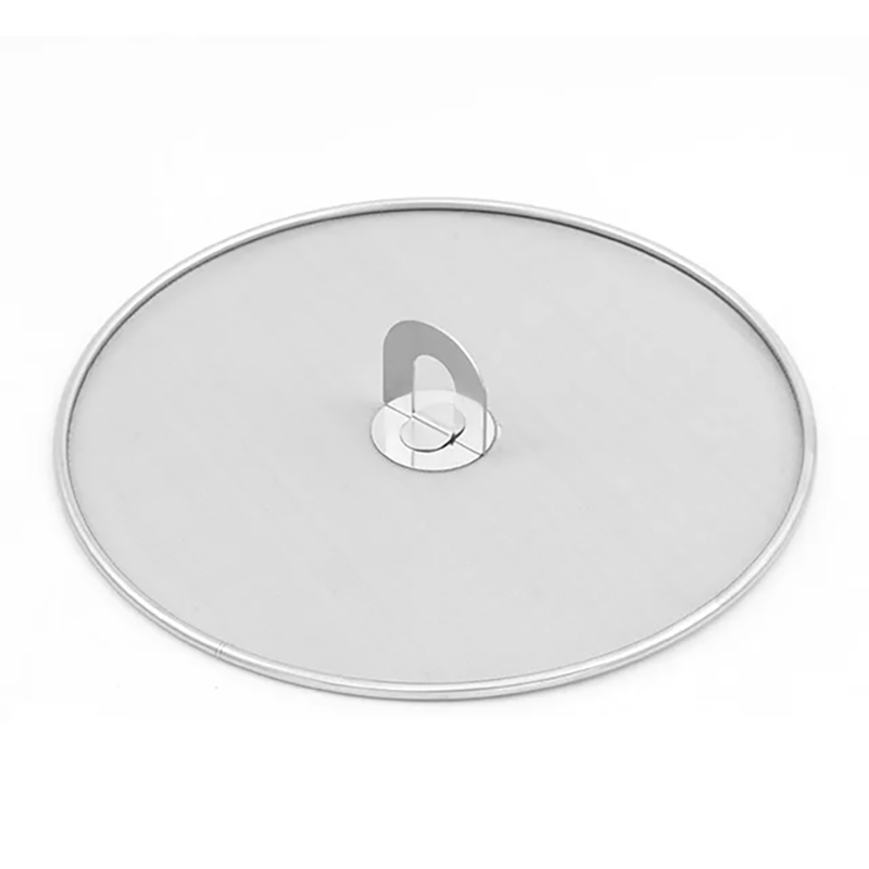 Stainless Steel Oil Proof Mesh Cooking Anti Splatter Split Guard Kitchen Gadget Splatter Proof Oil Cover Mesh Pot Lid Frying Pan