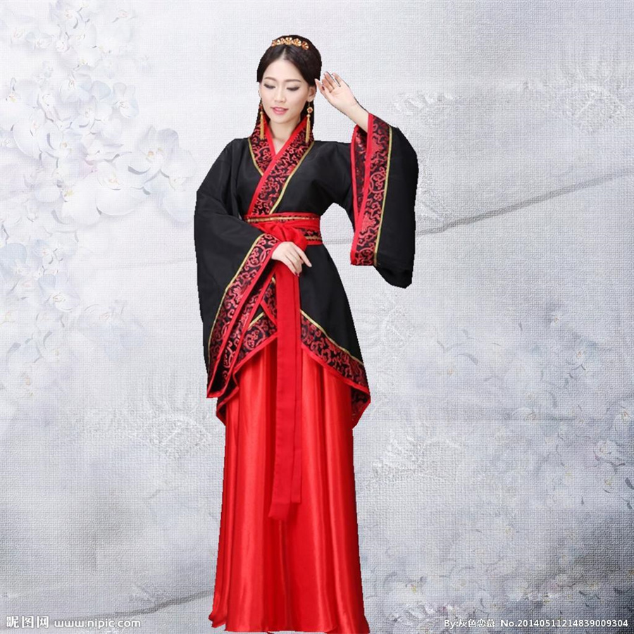 שמלת Hanfu סינית עתיקה - שמלת ביצוע Cheongsam