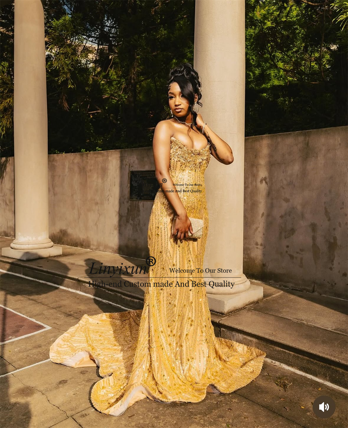 Shiny Sequins Crystals Mermaid Prom Dresses Sexy African Evening Party Gown Aso Ebi Black Girl Long Robes De Soiree Customized