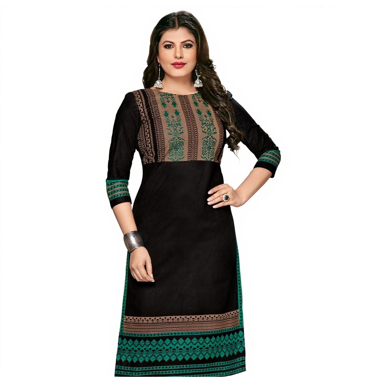 Muslim Dress Kurt Women's Fashionable And Elegant Slit hem Straight Tube Casual Flowers Pattern Robe Abito Donna Musulmana