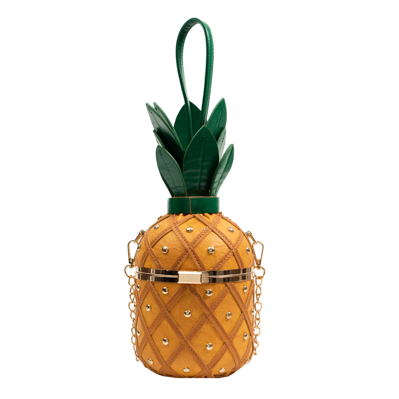 Pineapple Bag Women's Bag  Rivet Rhombic Casual Portable Shoulder Crossbody Bag Purses Bolsos Bolso Mujer Bolsa Feminina Handbag