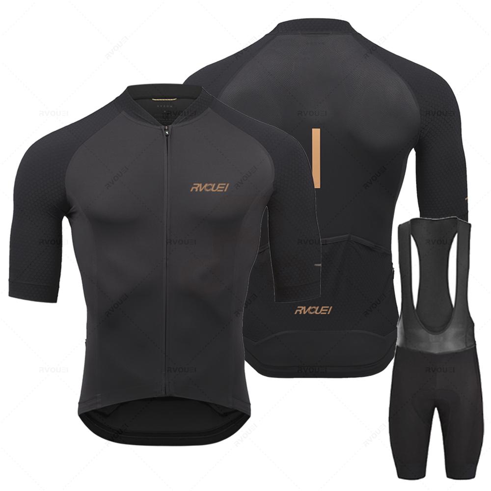 2025 Rvouei Pro Team Bicycle Clothing Men New Road Bike Wear Racing Clothes Breathable Cycling Jersey Set Ropa Ciclismo Maillot