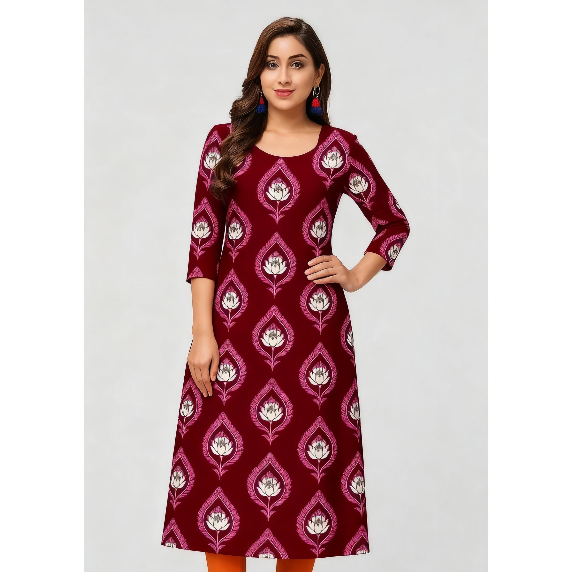 Muslim Women's Casual Fashionable Comfortable Straight Tube Casual Ethnic Peacock National style Abito Donna Musulmana