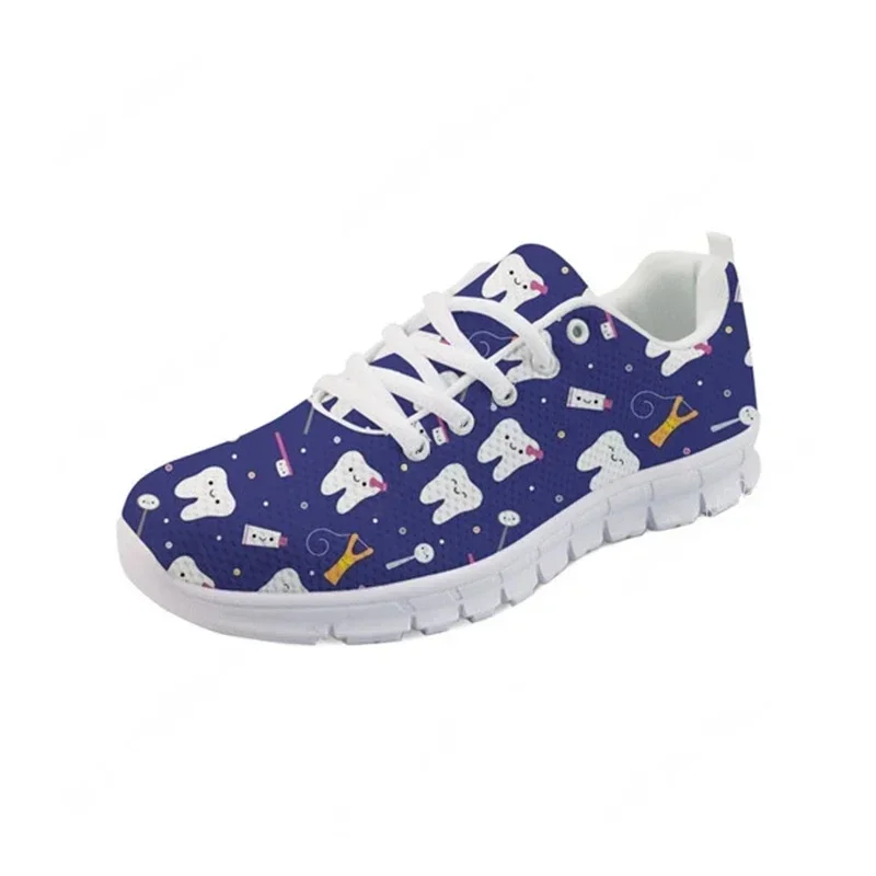 Scarpe da allattamento da donna Lady Cartoon Nurse Heart Beat Design Mesh Running Sneakers traspirante donna Soft Walking Zapato