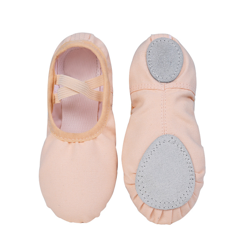 Girls Ballerinas Canvas Soft Sole Ballet Dance Slippers Children Practice Ballerinas Woman Dance Shoes