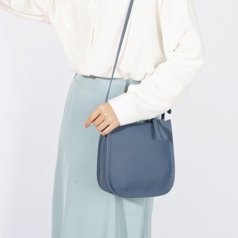 Fashion 2025 Women's Genuine Leather Single-Shoulder Crossbody Bag Trendy Commuting Top-Grain Cowhide Luxury Borsa Donna