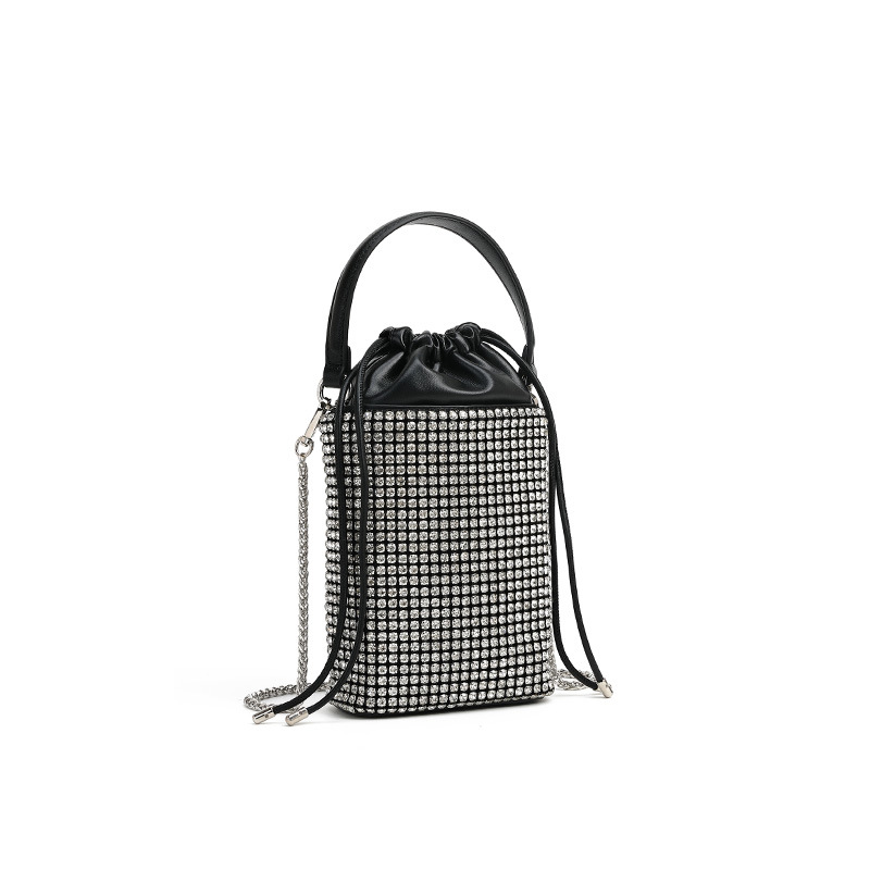 Dinner Rhinestone Fashion Mobile Phone Bag Acrylic Bucket High-end Bag Women Crystal-Embellished Party Clutch Borsa Luxury Donna