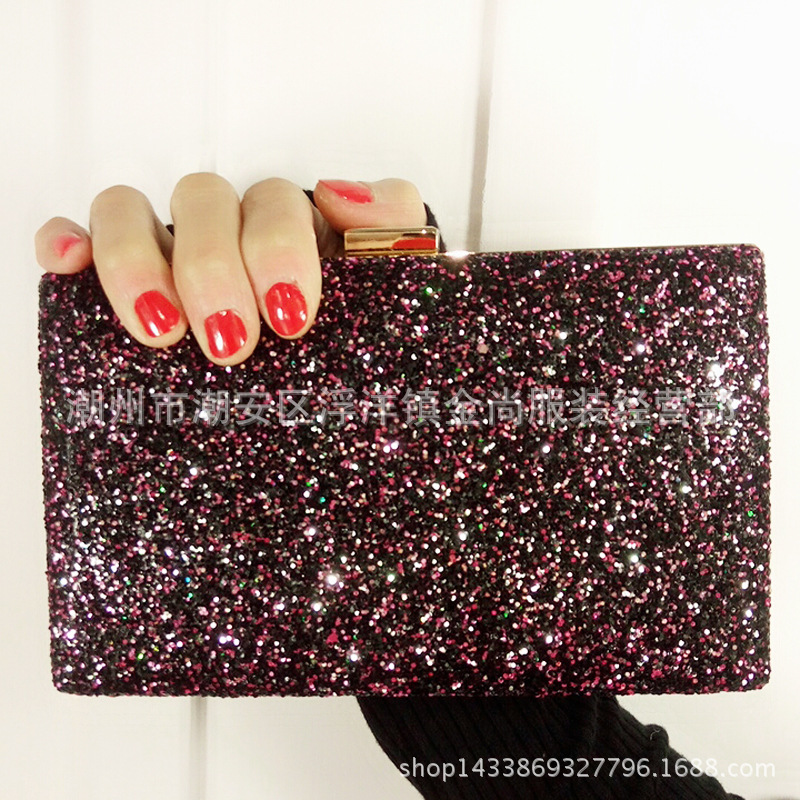 High-end Sequined Diamond Dinner Bag Women's Socialite Style Fashion Party Banquet Evening Crossbody Chain Clutch Bag Handtasche