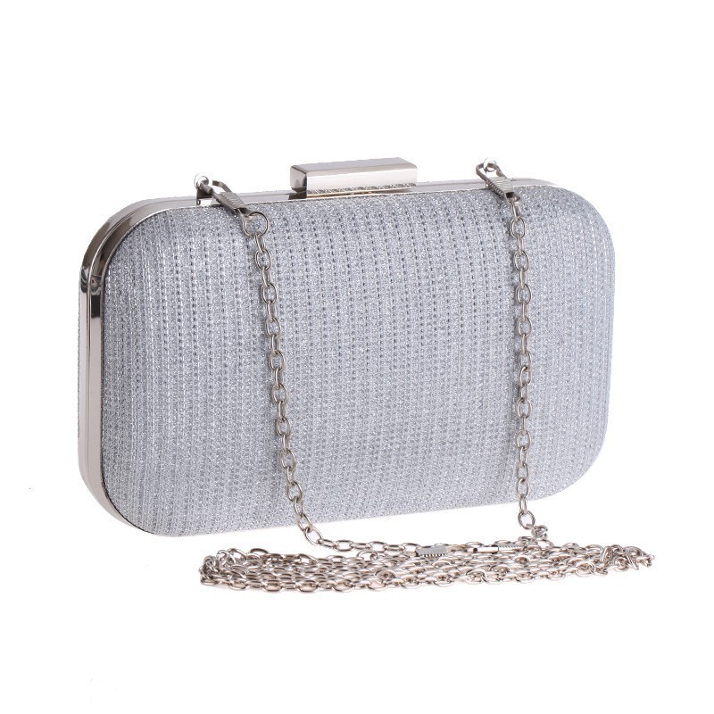 Women's Fashion Diamond Dinner Bag Chain Hard Shell Square Box Bag Party Banquet Evening One Shoulder Handbag Borsa Luxury Donna