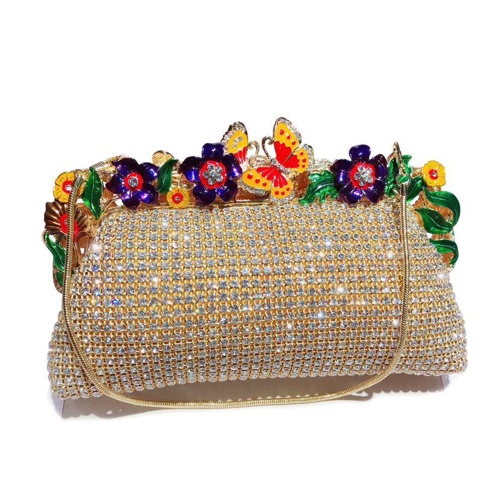 Evening Clutch Diamond Dinner Bag Golden Bridal Ladies Clutch Bag Handtasche Damen Bolsas De Mujer Bolsos Lujosos Marcas Famosas