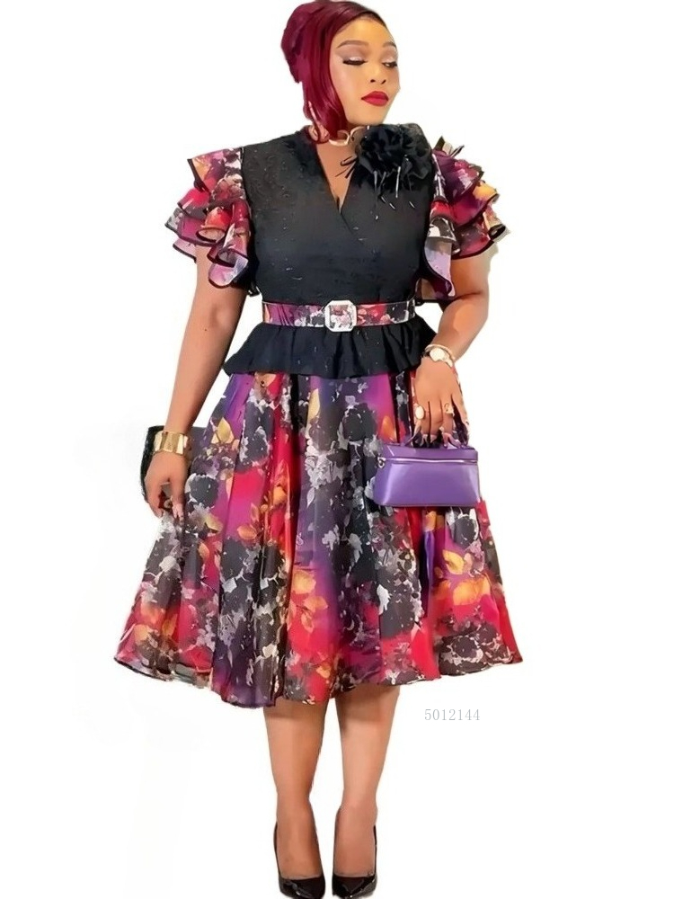 Fashion Plus Size African Party Dresses for Women Dashiki Ankara Lady Evening Gowns Elegant Turkey Muslim Maxi Dress 2026 New