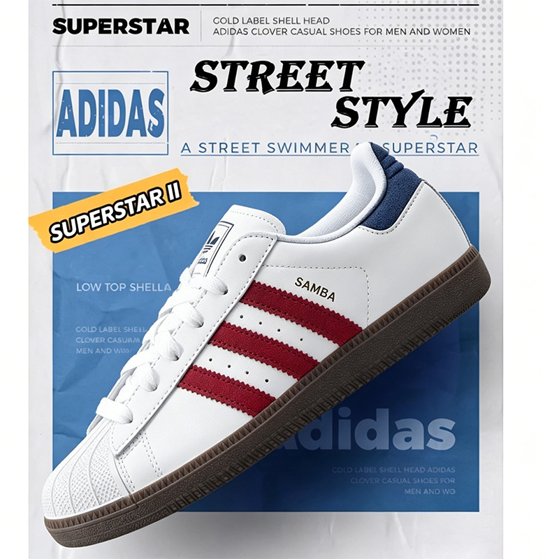 Adidas Unisex Samba OG Sneakers Breathable Non Slip Lightweight Daily Walking Outdoor Street Fashion Casual Sports Shoes IH4881