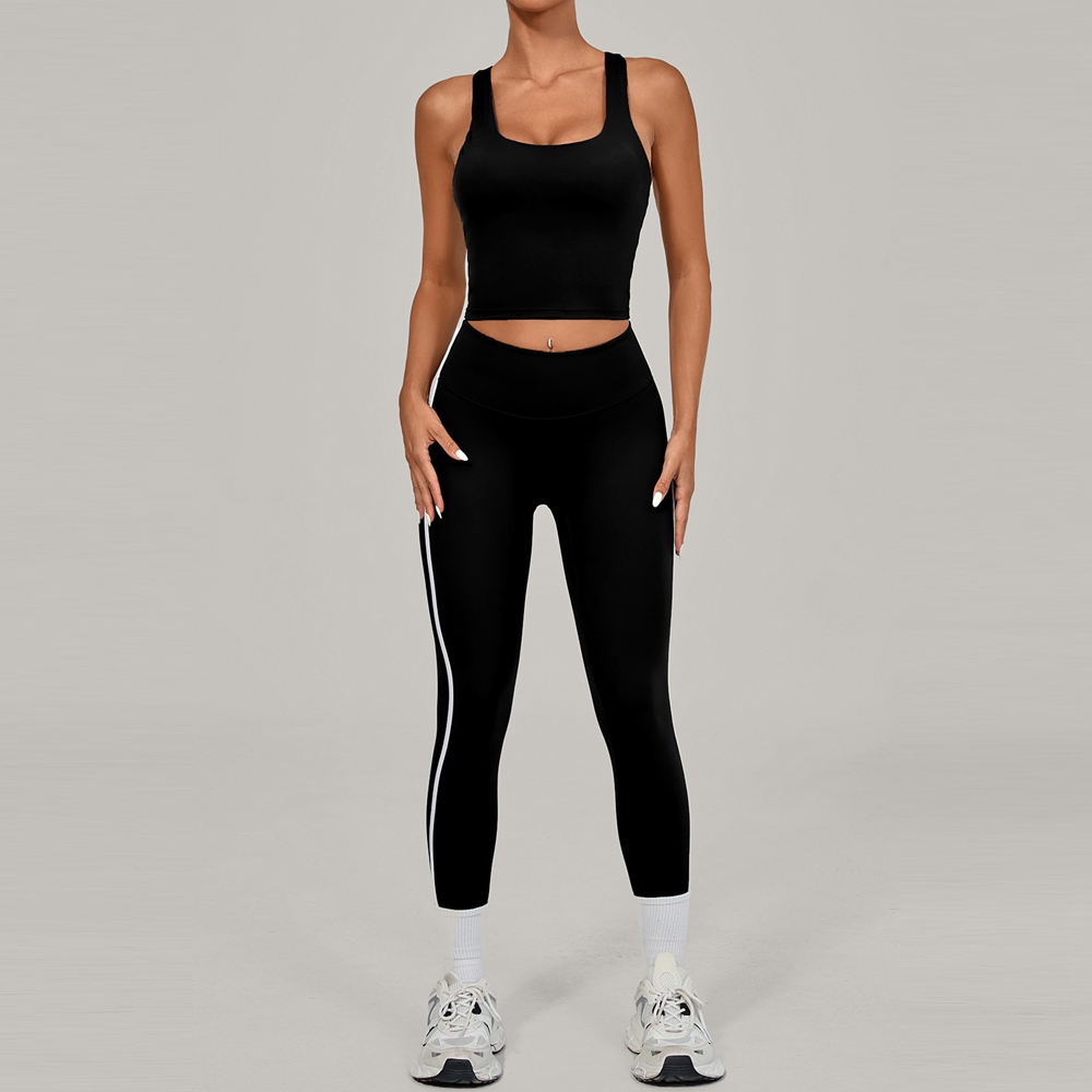 Gym Set Woman Sportswear Padding Sport Top Leggings Outfit 2026 Workout Clothes Yoga Clothing Ensemble Sport Femme Khaki Yellow