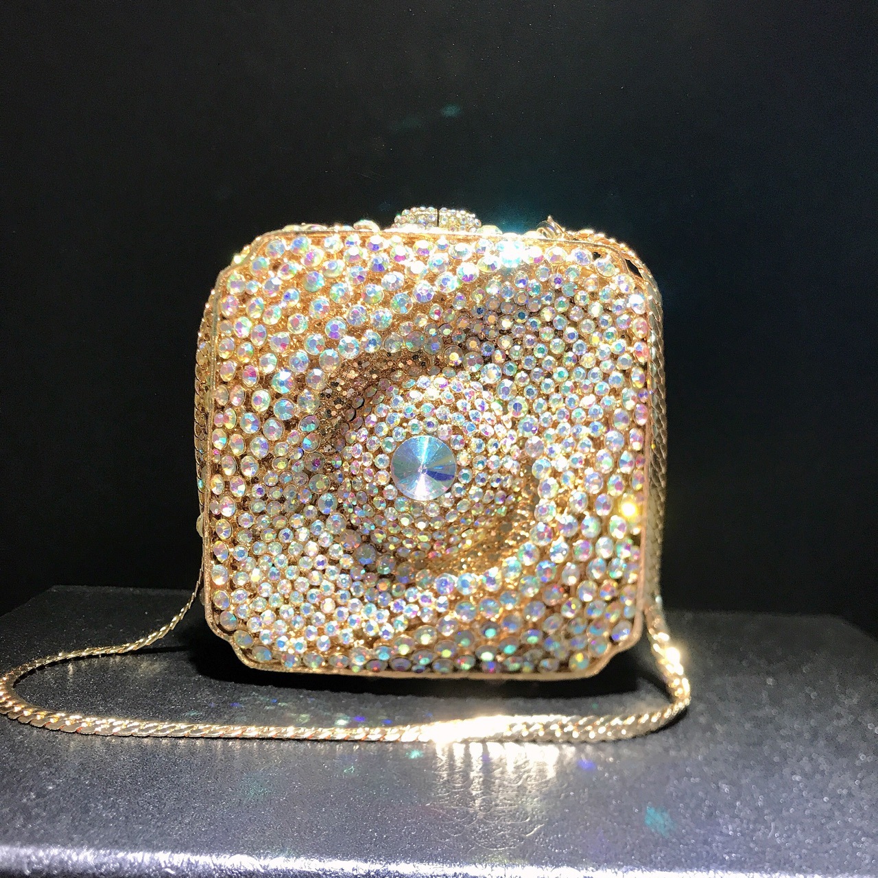 Women's Rhinestone Diamond Clutch Bag Small Square Banquet Dinner Stone Carteras De Mujer Eye of the Universe borsa luxury donna