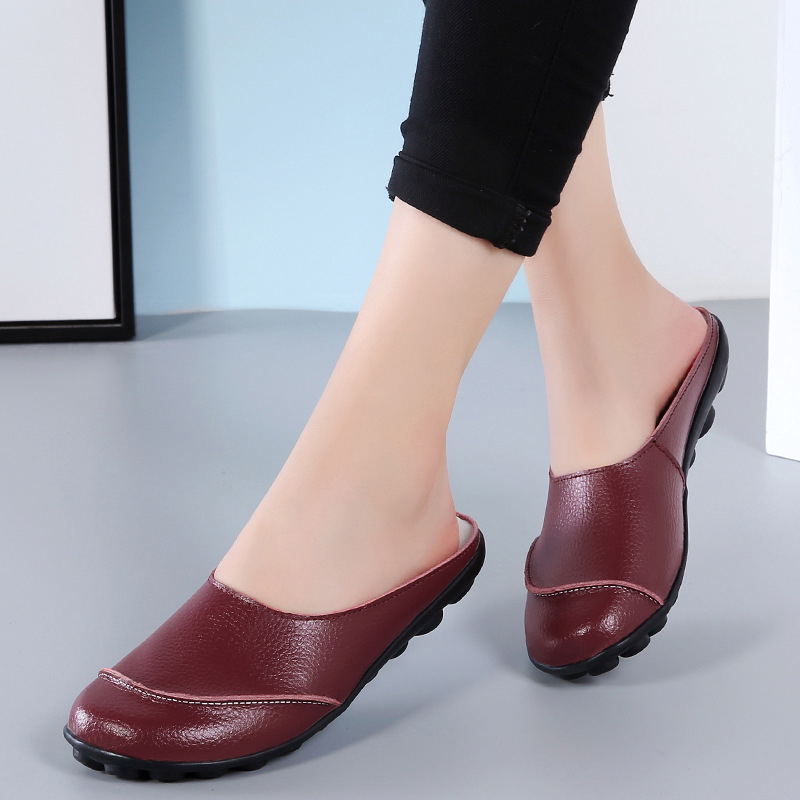 Summer Shoes Woman Genuine Leather Women Flats Hollow Cut-Outs Women's Loafers Female Spring Shoes Mocassins Size 35-44