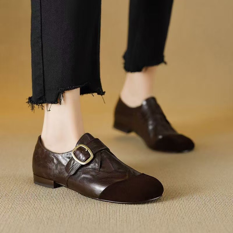 Luxury Women's Mary Jane Shoes Female New lolita shoes Women Square Toe Flat Cowhide Ladies ballet shoe tabis mocasines mujer