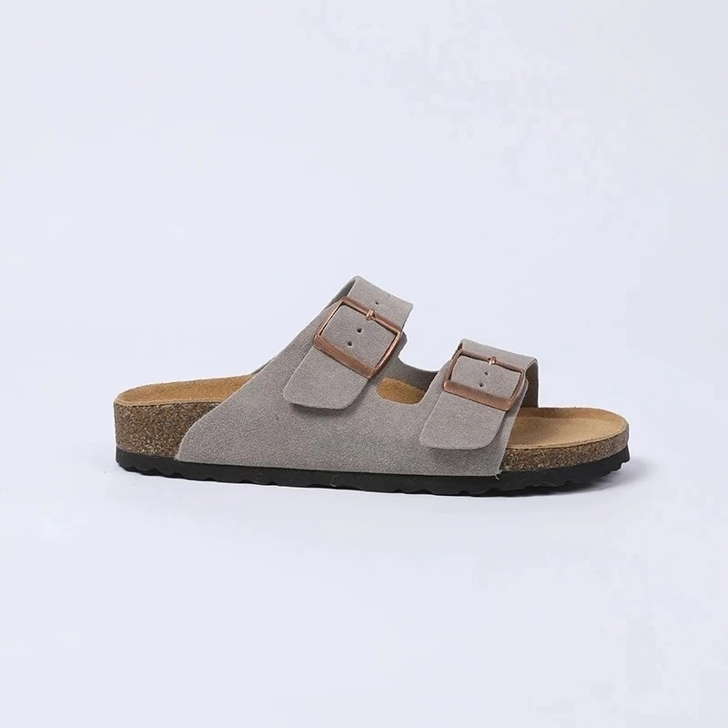Women's Leather Clogs Adjustable Buckle Fashionable and Comfortable Shoes