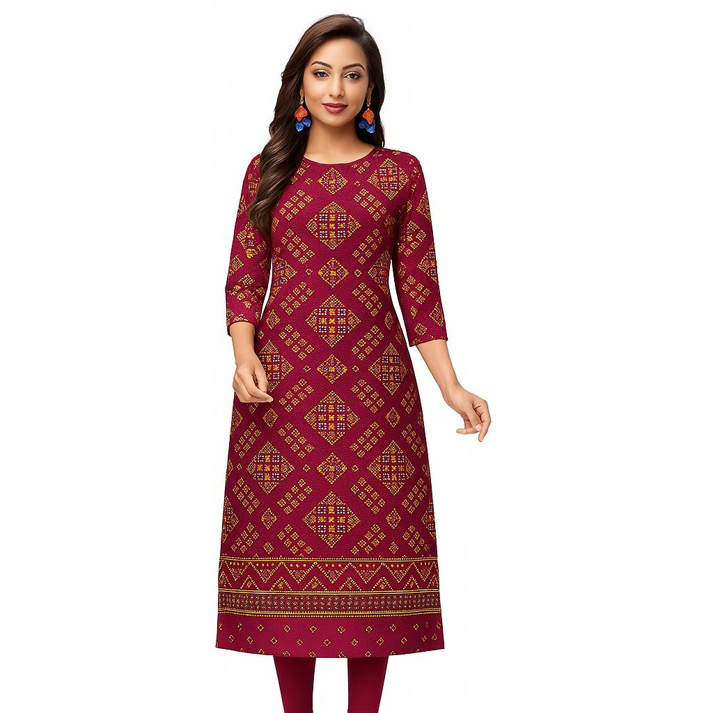 Muslim Red Women's Casual Fashionable Comfortable Straight Tube Casual Ethnic Peacock National style Abito Donna Musulmana