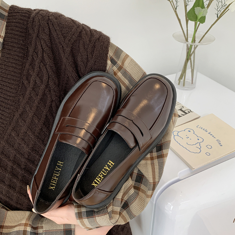 Mary Jane Shoes JK Commuter Uniform Loafers Women Lolita Shoes Girls Japanese School College Gothic Mocassins Leather Flats