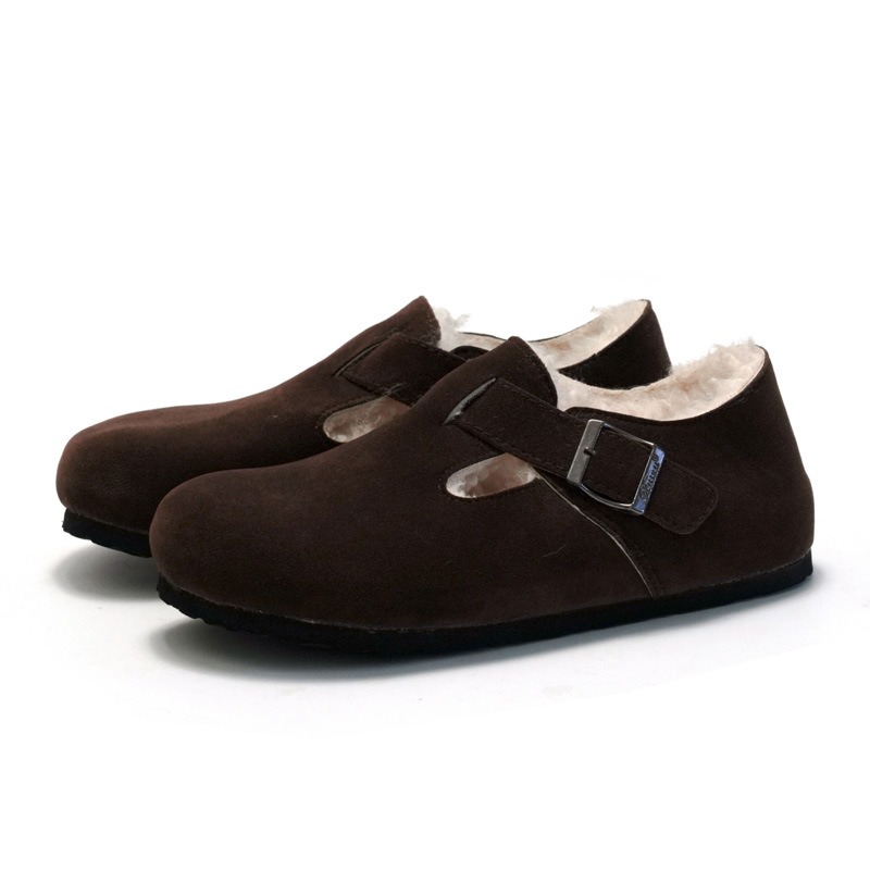 Winter warm shoes designer luxury casual flats loafers woman suede slip on loafers for women birks femme mocasines mujer