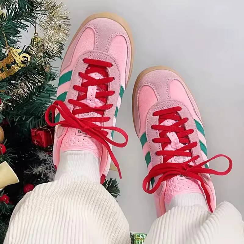 Samba Adidas Style Womens Casual Shoes Two Pack Velvet Upper Retro Sneakers JI2713/JI2714