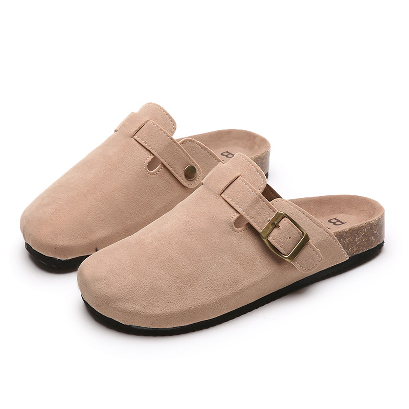 Retro Women Slippers High Quality Suede Clogs Sandals Women Soft Soled Loafers Couple Outdoor Beach Shoe Sandalias De Mujer 2025