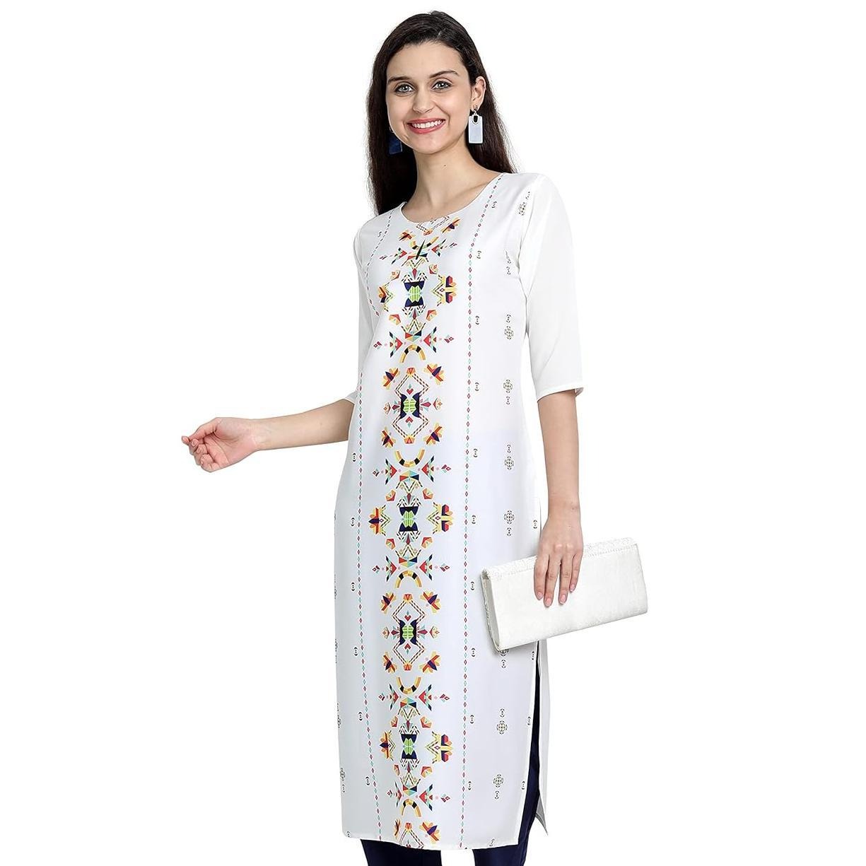 Muslim Kurtta 2026 Women's Casual Fashion Dress National style Straight Tube Casual Ethnic Red Slit hem Abito Donna Musulmana