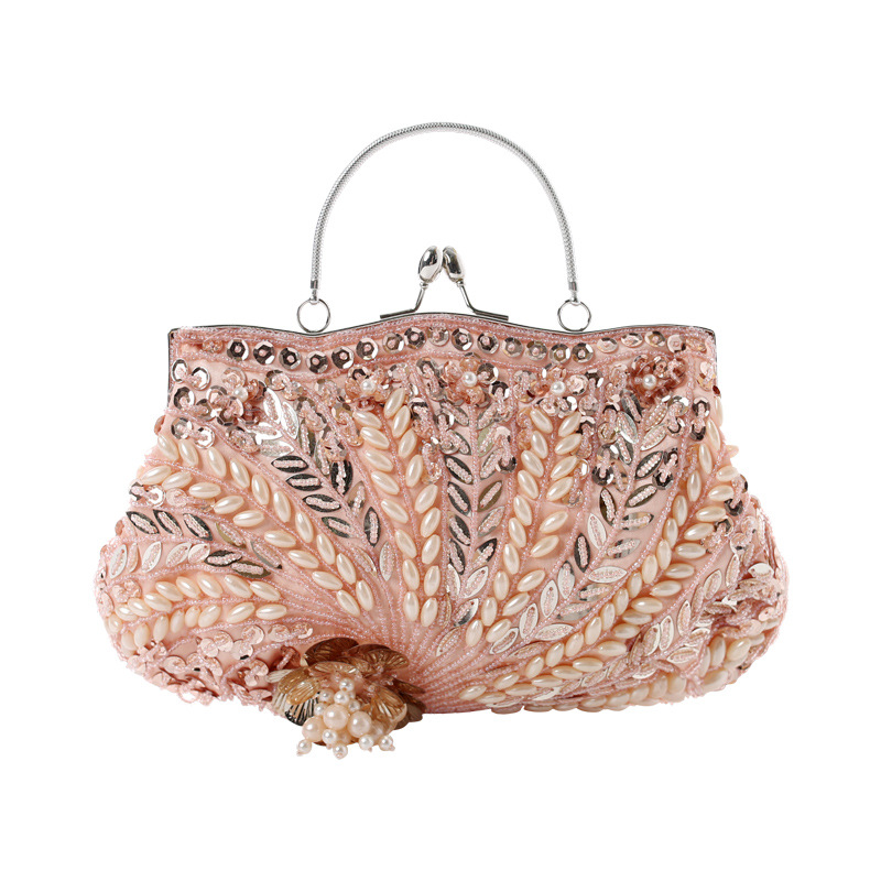 Handmade Classic Handmade Dinner Bag Evening Bridal Bag Beaded Embroidery Ladies Handbag Luxury Bags Designer Borsa Luxury Donna