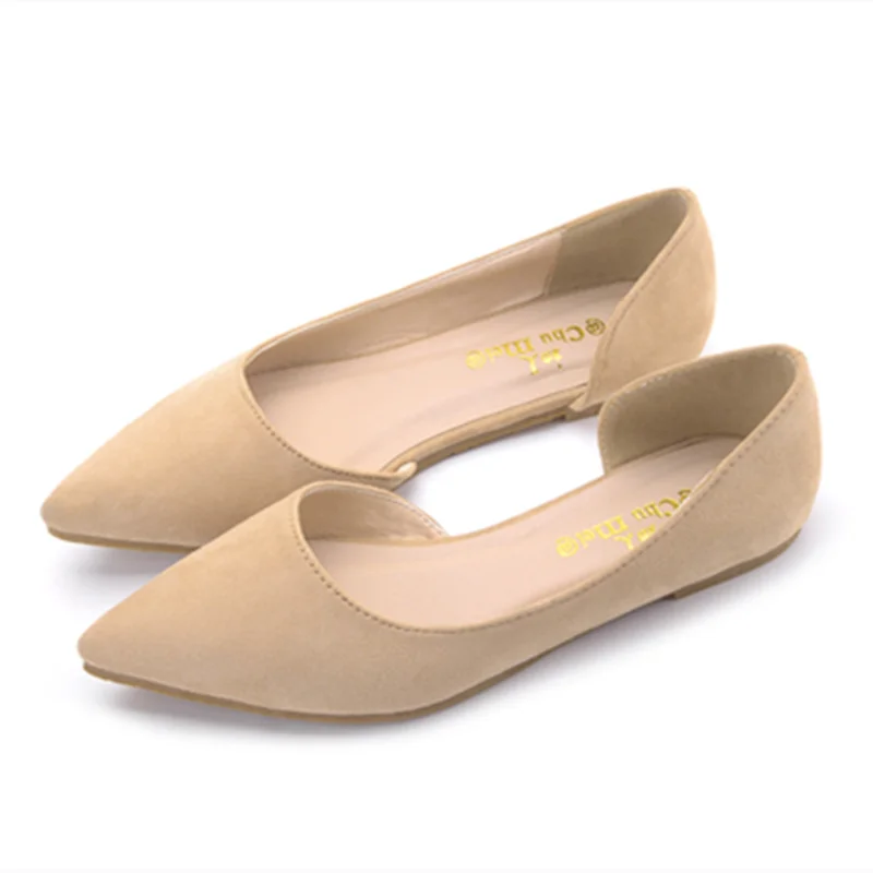 Ladies Branco Mocassim Feminino Sapatos Plus Size 48 Flats Pointed Toe TPR Soft Sole Cover Heel Loafers Summer Breathable Flock